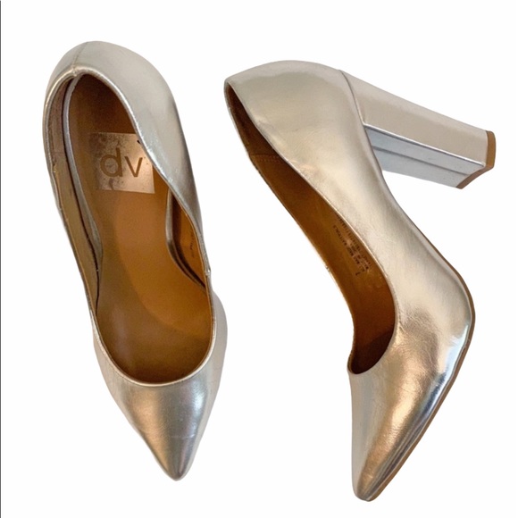 Dolce Vita Shoes - DV by Dolce Vita retro block heel silver pump